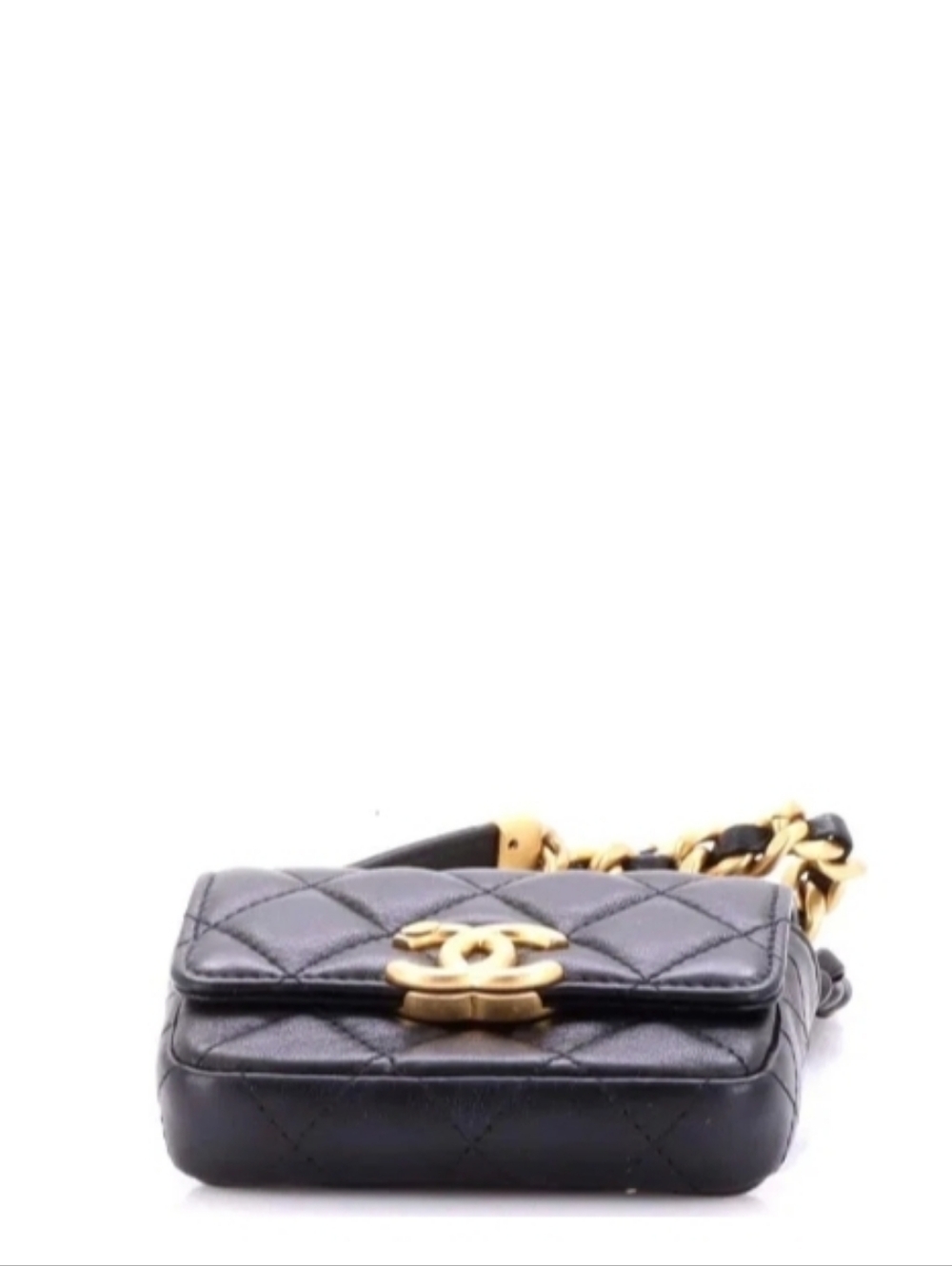 Like New! Authenticated Chanel Quilted Mini Camera Bag in Black Gold Hardware - Picture 5 of 9
